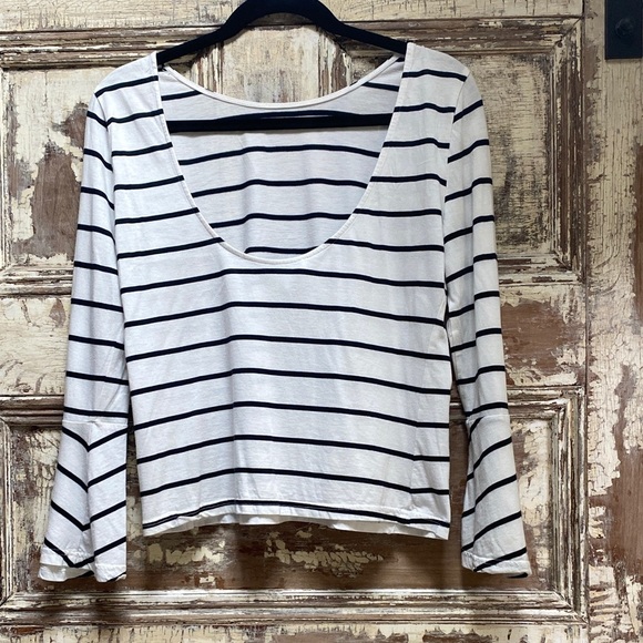 cupcakes & cashmere Black and White Striped Blouse - Picture 5 of 10